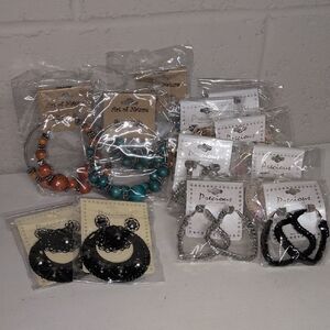 Bundle of Brand New Hoop Earrings, 12 sets, NWT